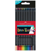 Набір 12 кольорових олівців Black Edition, Faber-Castell