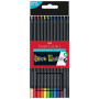 Набір 12 кольорових олівців Black Edition, Faber-Castell