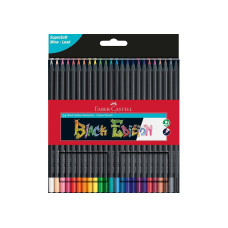 Набор 24 цветных карандашей Black Edition, Faber-Castell