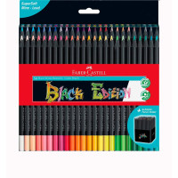 Набір 50 кольорових олівців Black Edition, Faber-Castell