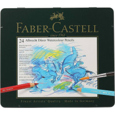 Набор акварельных карандашей Faber-Castell 24 цвета металлическая коробка, 117524