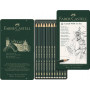 Набір чорнографітних олівців 12шт 2Н-8В метал.коробка 119065 FABER-CASTELL