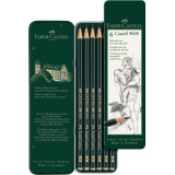 Карандаши Faber-Castell 9000 в наборе 6 штук HB-8B, 119063