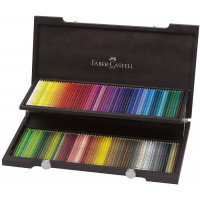 Набір кольорових олівців Faber-Castell Polychromos 120 кольорів у дерев'яній коробці, 110013