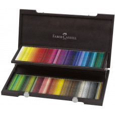 Набор цветных карандашей Faber-Castell Polychromos 120 цветов в деревянной коробке, 110013