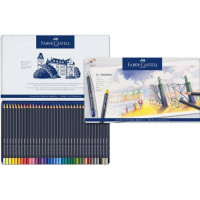 Набір кольорових олівців FABER-CASTELL 36 кольорів Goldfaber металева коробка 114736