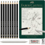 Набір Faber-Castell для графіки 11 предметів Pitt Graphite Matt в металевому пеналі, 115220