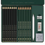 Набір Faber-Castell для графіки 20 предметів Pitt Graphite Matt в металевому пеналі, 115224