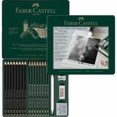 Набор Faber-Castell для графики 20 предметов Pitt Graphite Matt в металлическом пенале, 115224