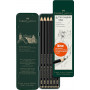 Олівці Pitt Graphite Mat 2В-12В, 6 штук у пеналі 115207, Faber-Castell