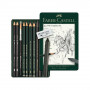 Набір графічних матеріалів PITT MONOCHROME 11 предмет. метал.коробка 112972 FABER-CASTELL