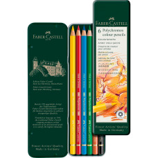 Набор цветных карандашей 6 цветов Polychromos 110096, Faber-Castell