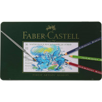 Набір акварельних олівців Faber-Castell 36 кольорів металева коробка 117536