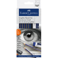Олівці Faber-Castell 6 шт олівців Graphite Sketch Set + точила і гумка - 114000 