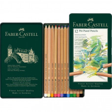 Набор пастельных карандашей PITT PASTELL 12 цветов метал. коробка 112112 FABER-CASTELL