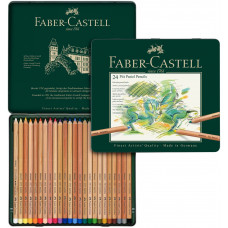 Набор пастельных карандашей  PITT PASTELL 24 цвета метал. коробка 112124 FABER-CASTELL