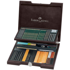 Подарочный набор Faber-Castell Pitt Monochrome 86 предметов, 112971