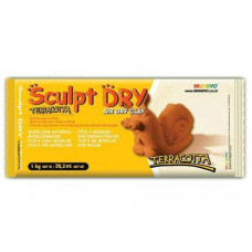 Масса для моделирования терракотовая самозастывающая 0,5кг ''Sculpt Dry'' MUNGYO