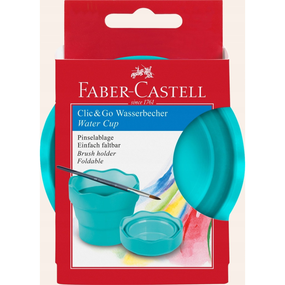 Стаканчик для води складний Faber-Castell Clic&Go петроль 181580