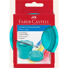 Стаканчик для воды складной Faber-Castell Clic&Go петроль 181580