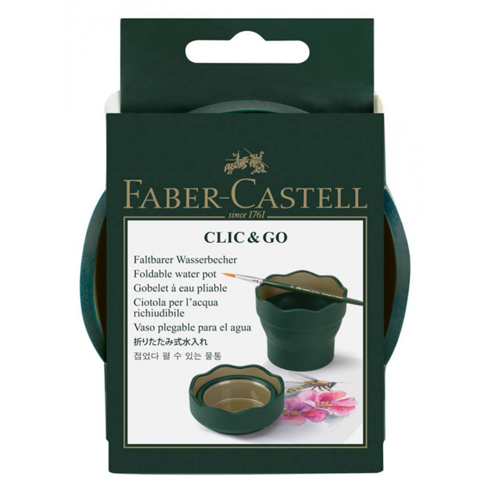 Стаканчик для води складний Faber-Castell Clic&Go зелений 181520