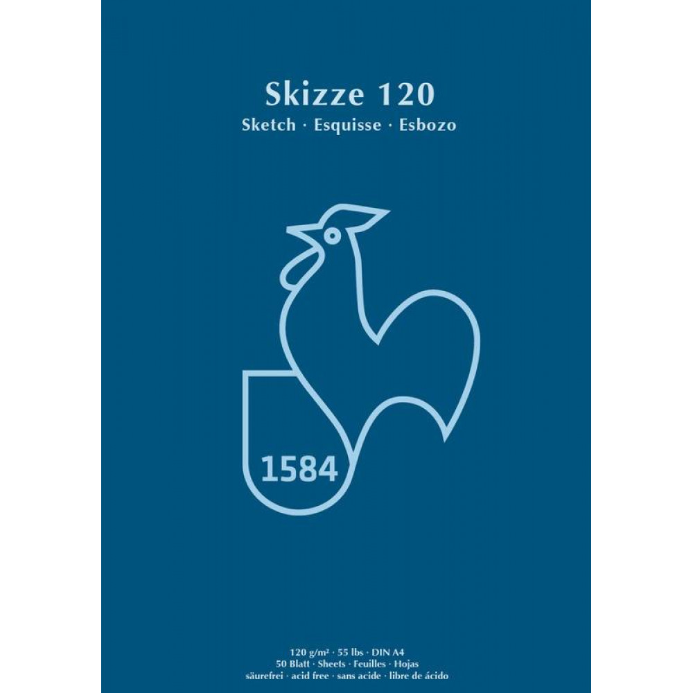 Альбом для малювання Hahnemuhle Skizze 120 А4 120г/м2, 50 аркушів