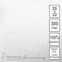 Бумага акварельная Hahnemuhle Harmony Watercolour Cold Pressed 300г/м2, 50x65см, лист