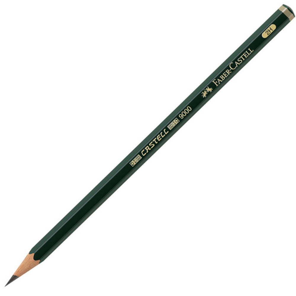 Олівець чорнографітний Faber-Castell 9000, 2H