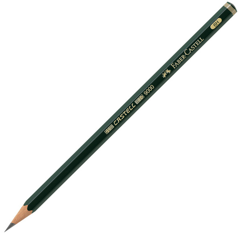 Олівець чорнографітний Faber-Castell 9000, 6H
