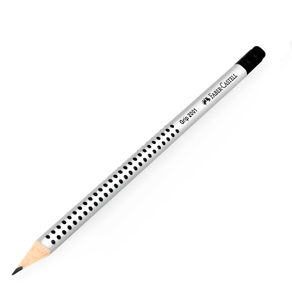 Карандаш чернографитный GRIP2001 B с резинкой 117201, Faber-Castell