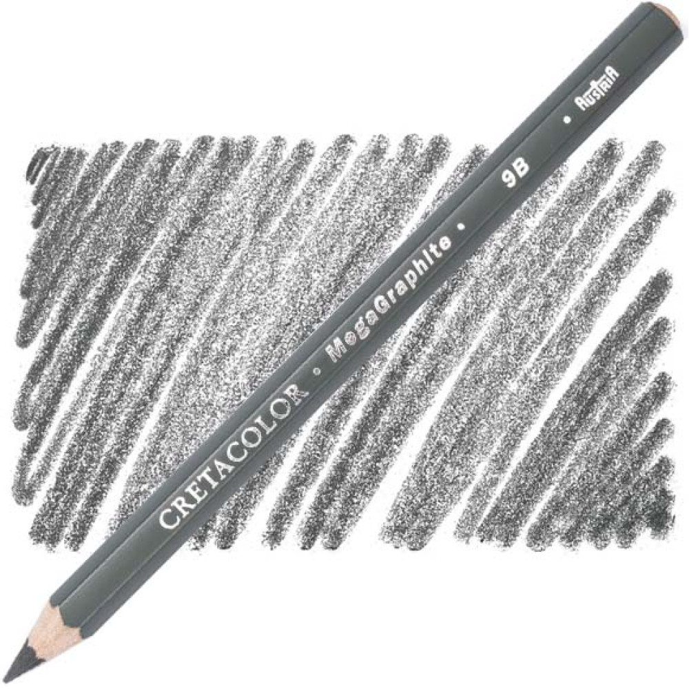 Олівець потовщений Mega Graphite 9B, Cretacolor