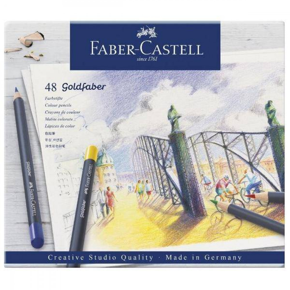 Набір кольорових олівців 48 кольорів Goldfaber метал.коробка 114748 FABER-CASTELL