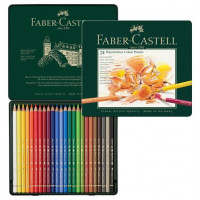 Набір кольорових олівців 24 кольорів POLYCHROMOS метал.коробка 110024 FABER-CASTELL
