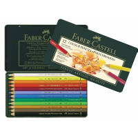 Набор цветных карандашей 12 цветов POLYCHROMOS метал.коробка 110012 FABER-CASTELL 