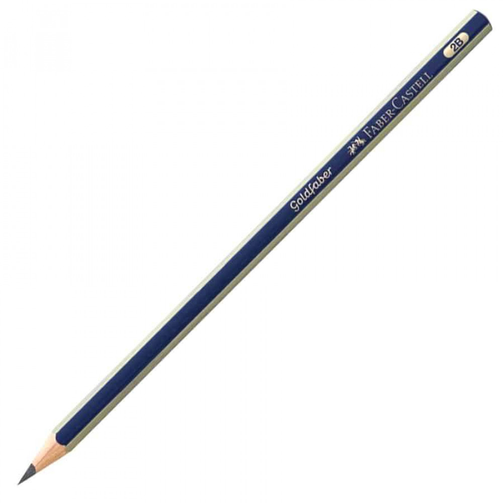 Олівець чорнографітний FABER-CASTELL GOLDFABER синьо-золотий, 2B