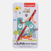  Набір кольорових олівців SUPER COLOUR 12шт у металевій коробці, Bruynzeel