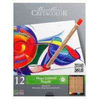 Набір кольорових олівців Megacolor 12 кольорів металева коробка, Cretacolor    