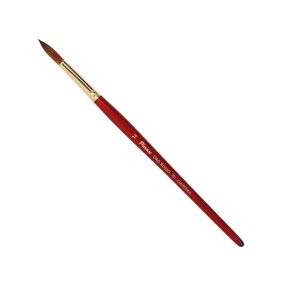 Пензель ORO ROSSO синтетика кругла серія 751 коротка ручка № 14