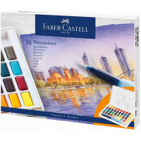 Набір акварелі 36 кольорів у пеналі, пензель, Faber-Castell, 169736