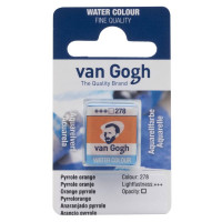 Фарба акварельна Van Gogh (278), Пірольний оранжевий, кювета, Royal Talens