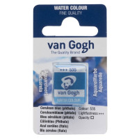 Фарба акварельна Van Gogh (535), Церулеум блакитний ФЦ, кювета Royal Talens
