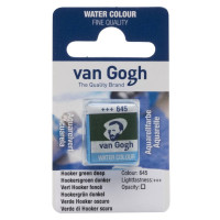 Краска акварельная Van Gogh (645), Хукера зеленая темная, кювета, Royal Talens