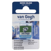 Краска акварельная Van Gogh (662), Перм. зеленый, кювета, Royal Talens