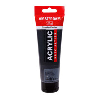 Краска акриловая AMSTERDAM 850 Черный металлик 120мл 
