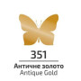 Акрил для декору, Античне золото (351), металік, 75 мл, ROSA TALENT