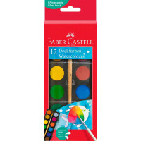 Акварель Faber-Castell 12 кольорів із пензликом, 125017