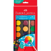 Акварель Faber-Castell 21 колір із пензликом, 125027