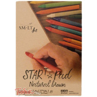 Склеювання для ескізів STAR T (Kraft) А4, 125г/м², 20л, коричневий колір, SMILTAINIS