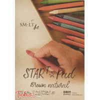 Склеювання для ескізів STAR T (Kraft) А5, 125г/м², 20л, коричневий колір, SMILTAINIS