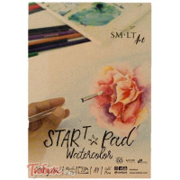 Склейка для акварелі STAR T А4, 240г/м², 20л, натуральний білий, SMILTAINIS